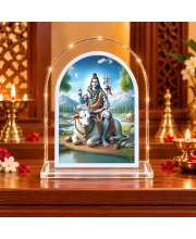 Lord Shiva L Shape Acrylic Showpiece 3 X 3.5 Inch For Home, Office And Car (F176033)