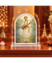 Shree Namdev Maharaj L Shape Acrylic Showpiece 3 X 3.5 Inch For Home, Office And Car (F176035)
