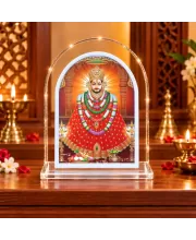 Khatu Shyam L Shape Acrylic Showpiece 3 X 3.5 Inch For Home, Office And Car (F176036)