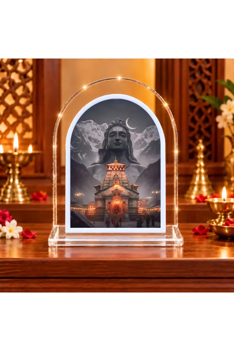 Lord Shiva L Shape Acrylic Showpiece 3 X 3.5 Inch For Home, Office And Car (F176038)