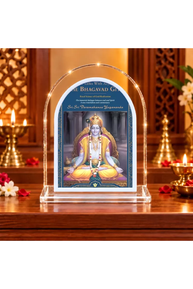 Lord Krishna L Shape Acrylic Showpiece 3 X 3.5 Inch For Home, Office And Car (F176040)