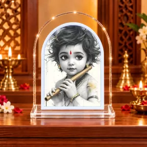 Lord Krishna L Shape Acrylic Showpiece 3 X 3.5 Inch For Home, Office And Car (F176041) Lord Krishna L Shape Acrylic Showpiece 3 X 3.5 Inch For Home, Office And Car (F176041)