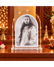 Paramahansa Yogananda L Shape Acrylic Showpiece 3 X 3.5 Inch For Home, Office And Car (F176042)