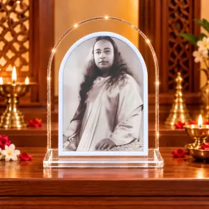 Paramahansa Yogananda L Shape Acrylic Showpiece 3 X 3.5 Inch For Home, Office And Car (F176042) Paramahansa Yogananda L Shape Acrylic Showpiece 3 X 3.5 Inch For Home, Office And Car (F176042)