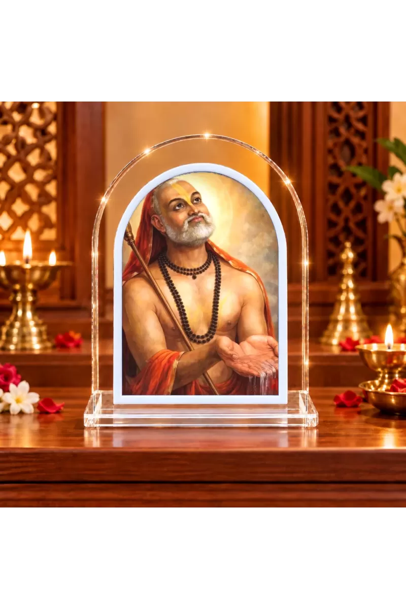 Adi Shankaracharya L Shape Acrylic Showpiece 3 X 3.5 Inch For Home, Office And Car (F176044)