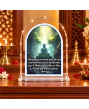 Buddha L Shape Acrylic Showpiece 3 X 3.5 Inch For Home, Office And Car (F176046)