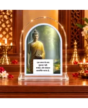 Buddha L Shape Acrylic Showpiece 3 X 3.5 Inch For Home, Office And Car (F176050)