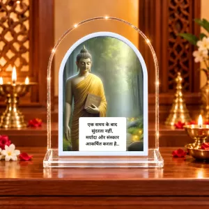 Buddha L Shape Acrylic Showpiece 3 X 3.5 Inch For Home, Office And Car (F176050) Buddha L Shape Acrylic Showpiece 3 X 3.5 Inch For Home, Office And Car (F176050)