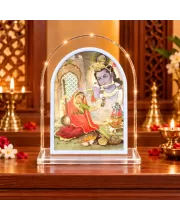 Shree Krishna L Shape Acrylic Showpiece 3 X 3.5 Inch For Home, Office And Car (F176052)