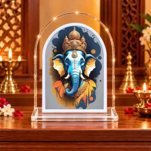 Lord Ganesha L Shape Acrylic Showpiece 3 X 3.5 Inch For Home, Office And Car (F176053) Lord Ganesha L Shape Acrylic Showpiece 3 X 3.5 Inch For Home, Office And Car (F176053)