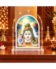 Lord Shiva L Shape Acrylic Showpiece 3 X 3.5 Inch For Home, Office And Car (F176057)