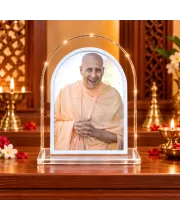 Radhanath Swami L Shape Acrylic Showpiece 3 X 3.5 Inch For Home, Office And Car (F176059)