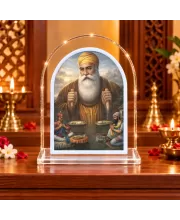 Guru Nanak Ji L Shape Acrylic Showpiece 3 X 3.5 Inch For Home, Office And Car (F176060)