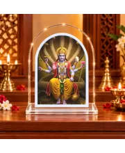 Lord Vishnu L Shape Acrylic Showpiece 3 X 3.5 Inch For Home, Office And Car (F176065)