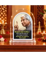 A. P. J. Abdul Kalam L Shape Acrylic Showpiece 3 X 3.5 Inch For Home, Office And Car (F176066)