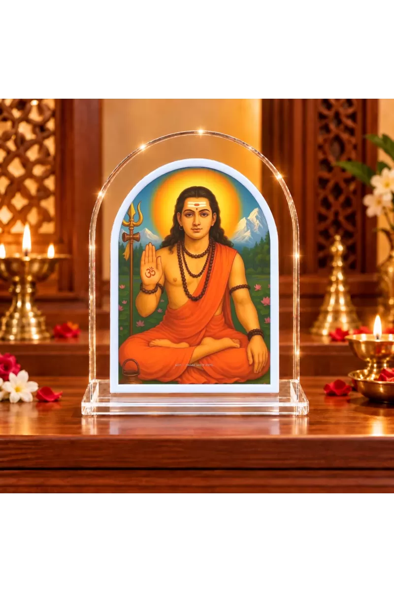 Adi Shankaracharya L Shape Acrylic Showpiece 3 X 3.5 Inch For Home, Office And Car (F176068)
