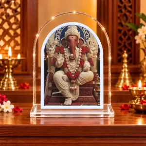 Lord Ganesha L Shape Acrylic Showpiece 3 X 3.5 Inch For Home, Office And Car (F176071) Lord Ganesha L Shape Acrylic Showpiece 3 X 3.5 Inch For Home, Office And Car (F176071)