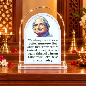 A. P. J. Abdul Kalam L Shape Acrylic Showpiece 3 X 3.5 Inch For Home, Office And Car (F176073) A. P. J. Abdul Kalam L Shape Acrylic Showpiece 3 X 3.5 Inch For Home, Office And Car (F176073)