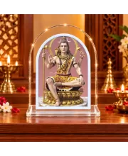 Lord Shiva L Shape Acrylic Showpiece 3 X 3.5 Inch For Home, Office And Car (F176074)