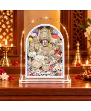 Goddess Chamundeshwari L Shape Acrylic Showpiece 3 X 3.5 Inch For Home, Office And Car (F176075)