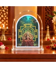 Sri Yantra L Shape Acrylic Showpiece 3 X 3.5 Inch For Home, Office And Car (F176076)