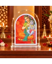 Yashoda Krishna L Shape Acrylic Showpiece 3 X 3.5 Inch For Home, Office And Car (F176077)