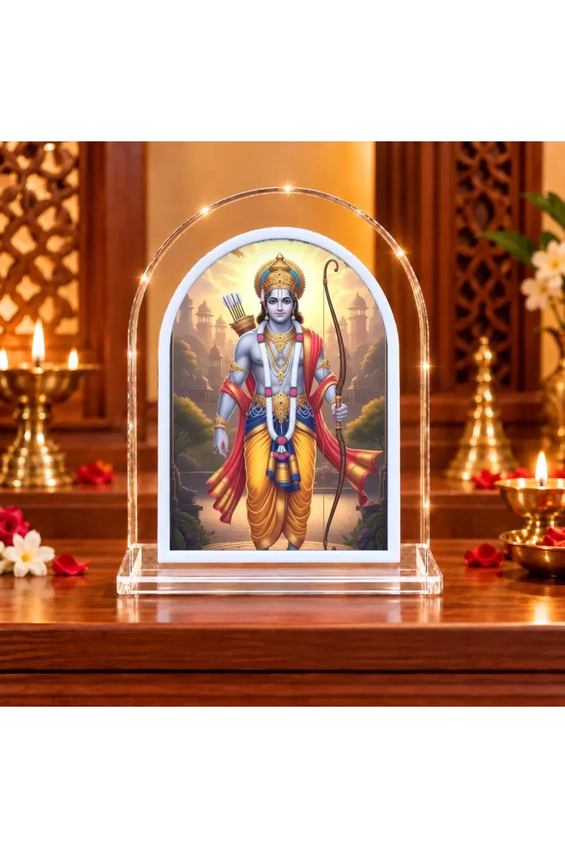 Lord Rama L Shape Acrylic Showpiece 3 X 3.5 Inch For Home, Office And Car (F176078)