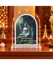Buddha L Shape Acrylic Showpiece 3 X 3.5 Inch For Home, Office And Car (F176080)