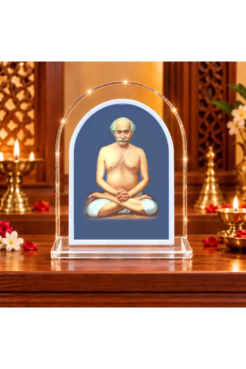 Lahiri Mahashay L Shape Acrylic Showpiece 3 X 3.5 Inch For Home, Office And Car (F176083)