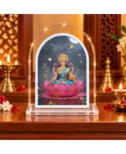 Goddess Lakshmi L Shape Acrylic Showpiece 3 X 3.5 Inch For Home, Office And Car (F176084)