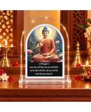 Buddha L Shape Acrylic Showpiece 3 X 3.5 Inch For Home, Office And Car (F176087)