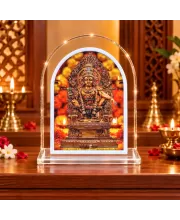 Lord Ayyappan L Shape Acrylic Showpiece 3 X 3.5 Inch For Home, Office And Car (F176088)
