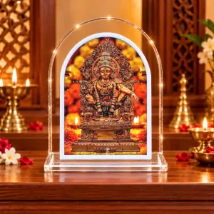 Lord Ayyappan L Shape Acrylic Showpiece 3 X 3.5 Inch For Home, Office And Car (F176088) Lord Ayyappan L Shape Acrylic Showpiece 3 X 3.5 Inch For Home, Office And Car (F176088)