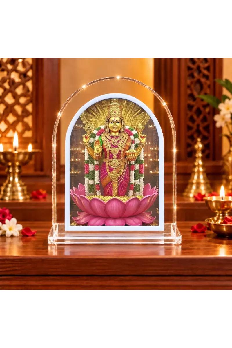 Goddess Lakshmi L Shape Acrylic Showpiece 3 X 3.5 Inch For Home, Office And Car (F176090)