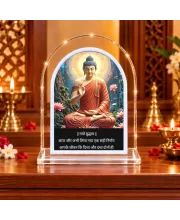 Buddha L Shape Acrylic Showpiece 3 X 3.5 Inch For Home, Office And Car (F176097)