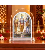 Lord Bramha Vishnu Maheshwar L Shape Acrylic Showpiece 3 X 3.5 Inch For Home, Office And Car (F176098)