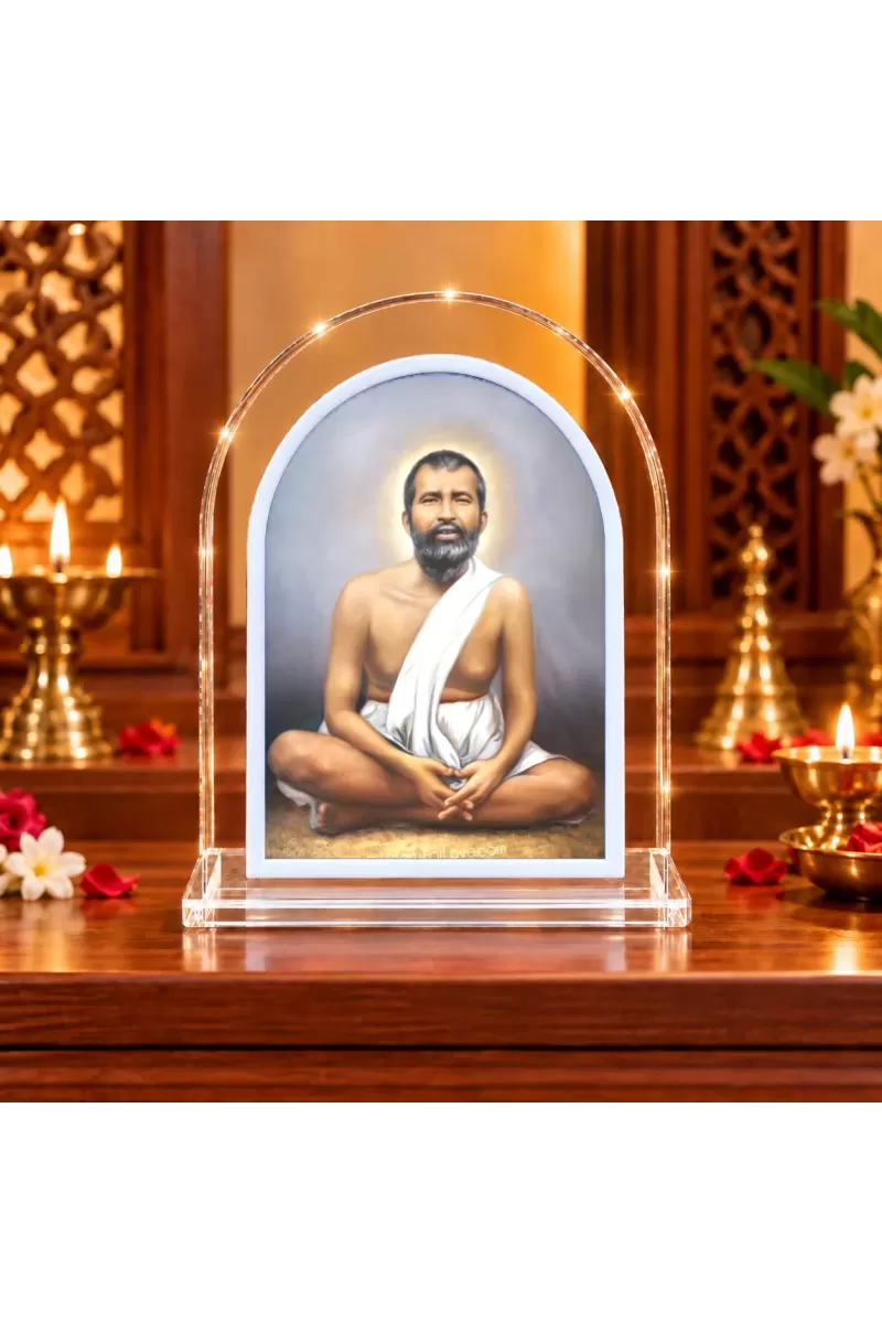 Ramakrishna Paramahamsa L Shape Acrylic Showpiece 3 X 3.5 Inch For Home, Office And Car (F176107)