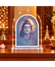 Lord Shiva L Shape Acrylic Showpiece 3 X 3.5 Inch For Home, Office And Car (F176111)