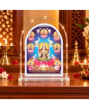 Goddess Astha Lakshmi L Shape Acrylic Showpiece 3 X 3.5 Inch For Home, Office And Car (F176112)