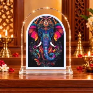 Lord Ganesha L Shape Acrylic Showpiece 3 X 3.5 Inch For Home, Office And Car (F176117) Lord Ganesha L Shape Acrylic Showpiece 3 X 3.5 Inch For Home, Office And Car (F176117)