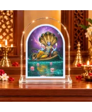 Lord Vishnu L Shape Acrylic Showpiece 3 X 3.5 Inch For Home, Office And Car (F176118)