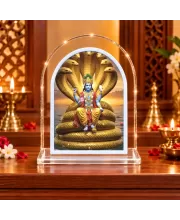 Lord Vishnu L Shape Acrylic Showpiece 3 X 3.5 Inch For Home, Office And Car (F176120)