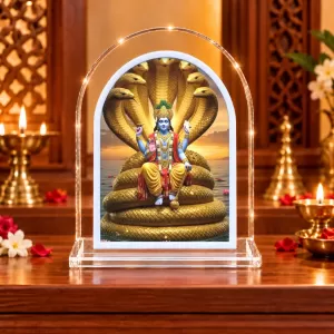 Lord Vishnu L Shape Acrylic Showpiece 3 X 3.5 Inch For Home, Office And Car (F176120) Lord Vishnu L Shape Acrylic Showpiece 3 X 3.5 Inch For Home, Office And Car (F176120)