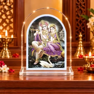 Radha Krishna L Shape Acrylic Showpiece 3 X 3.5 Inch For Home, Office And Car (F176126) Radha Krishna L Shape Acrylic Showpiece 3 X 3.5 Inch For Home, Office And Car (F176126)