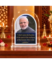 Narendra Modi L Shape Acrylic Showpiece 3 X 3.5 Inch For Home, Office And Car (F176129)