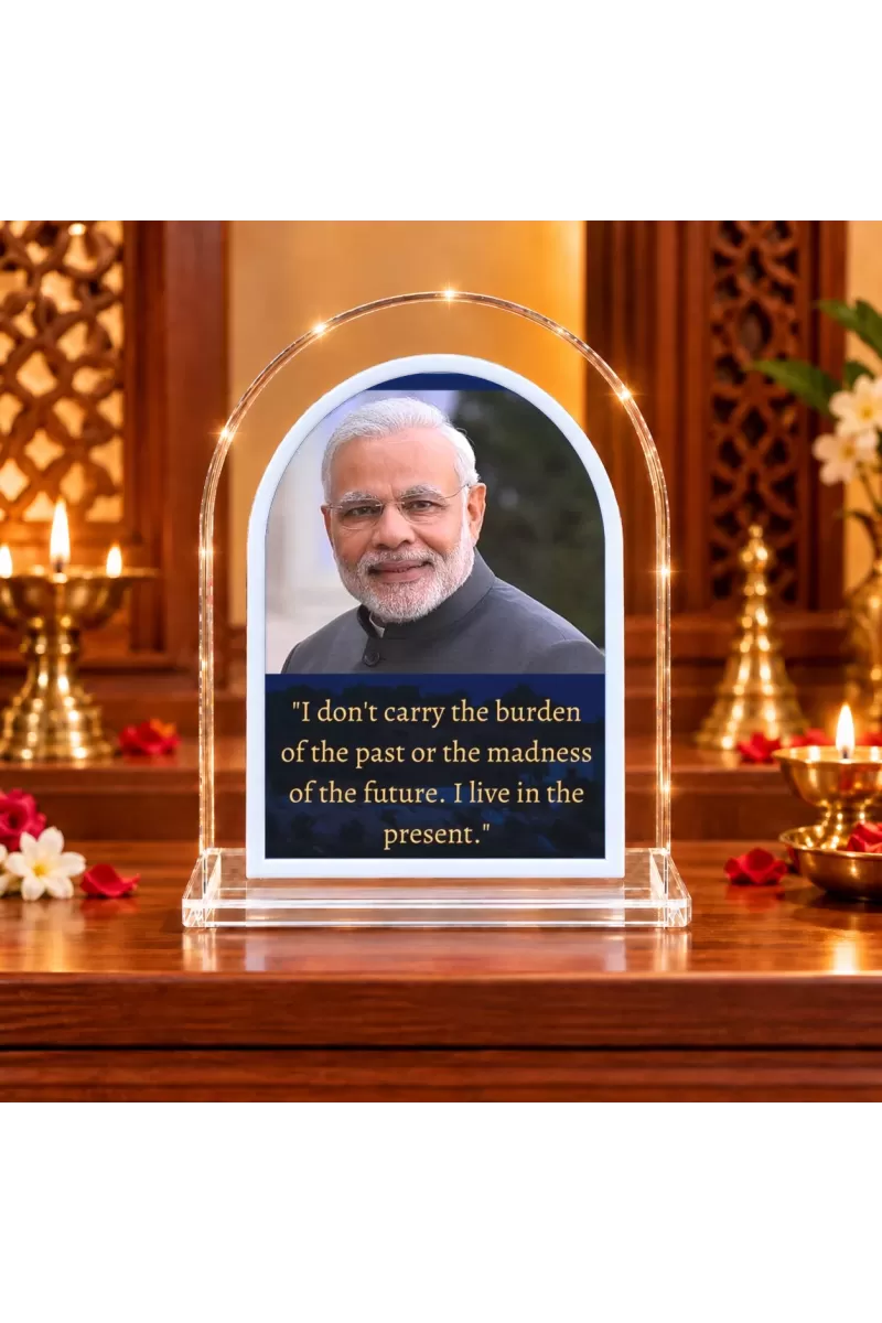 Narendra Modi L Shape Acrylic Showpiece 3 X 3.5 Inch For Home, Office And Car (F176129)