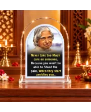 A. P. J. Abdul Kalam L Shape Acrylic Showpiece 3 X 3.5 Inch For Home, Office And Car (F176130)