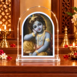 Lord Krishna L Shape Acrylic Showpiece 3 X 3.5 Inch For Home, Office And Car (F176132) Lord Krishna L Shape Acrylic Showpiece 3 X 3.5 Inch For Home, Office And Car (F176132)