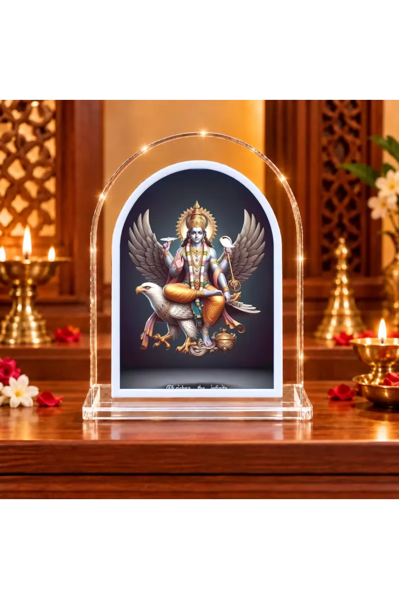 Lord Shani Dev L Shape Acrylic Showpiece 3 X 3.5 Inch For Home, Office And Car (F176134)