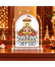 Surya Dev L Shape Acrylic Showpiece 3 X 3.5 Inch For Home, Office And Car (F176137)